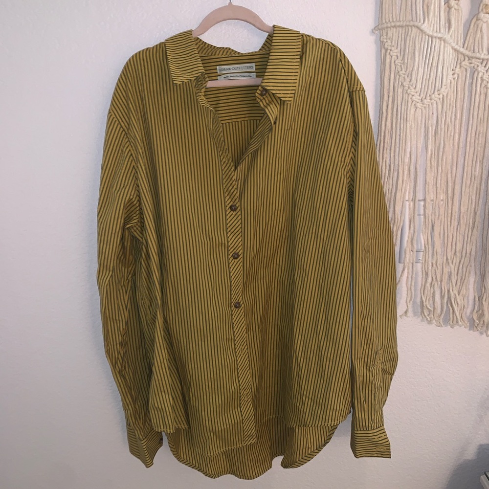 Super funky and fun button down striped top